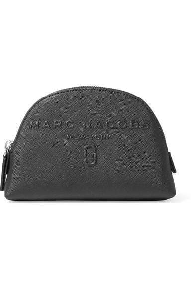 Marc Jacobs Embossed textured-leather cosmetics case -Black, makeup bag, London Loves Beauty