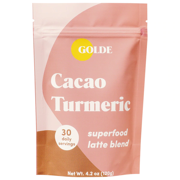 Golde Cacao Turmeric Latte Blend for skin glow + destress, Beauty Supplements, London Loves Beauty