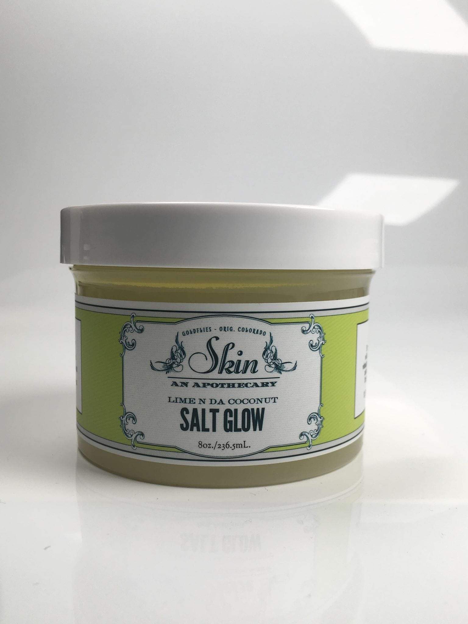 Skin An Apothecary Salt Glow - Lime N Da Coconut, 8oz, Body Scrub, London Loves Beauty