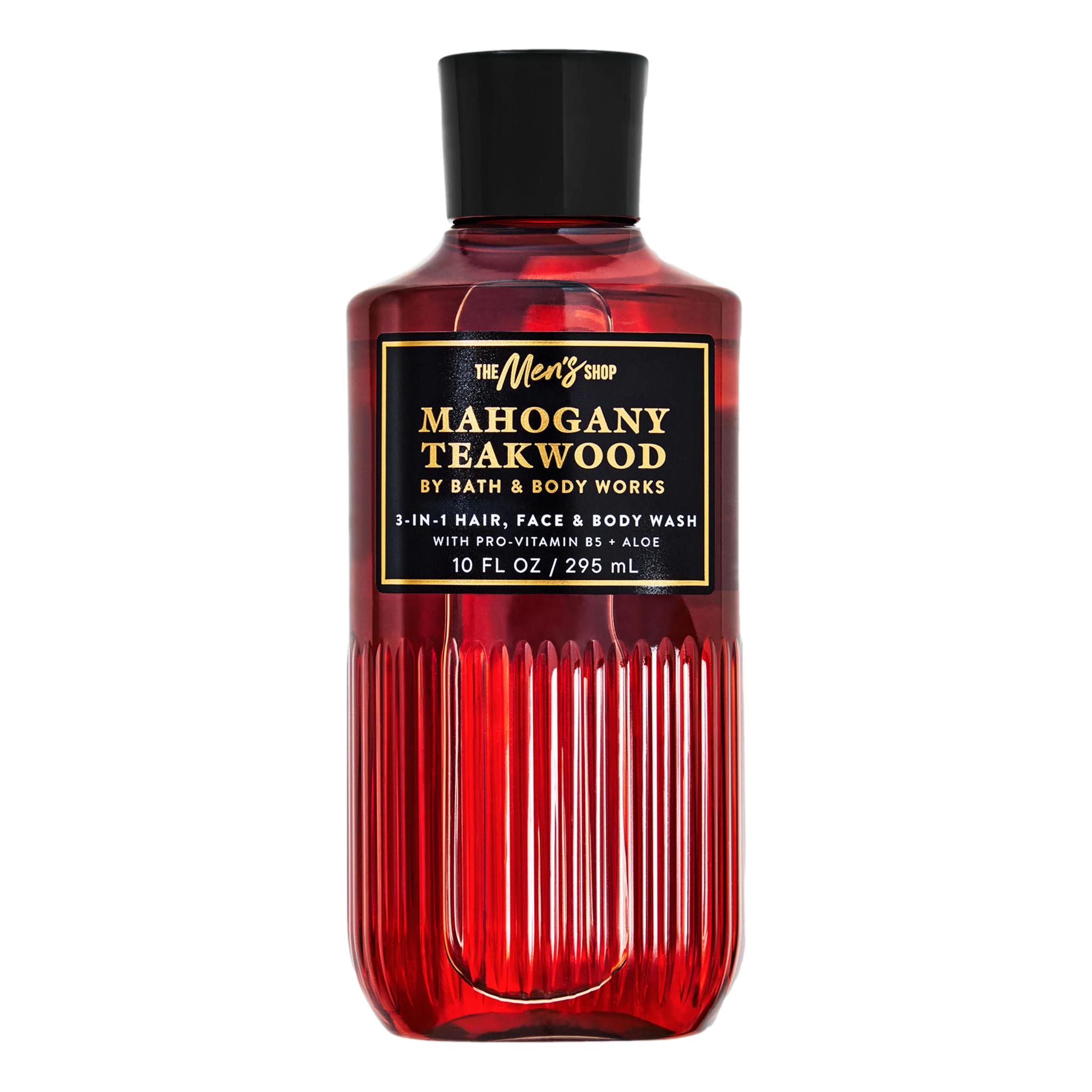 Bath & Body Works Men's Mahogany Teakwood 3-in-1 Hair, Face