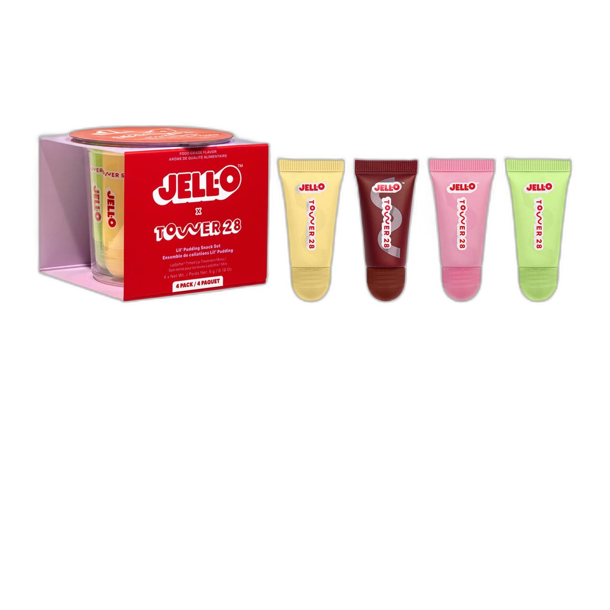 Tower 28 Beauty JELL-O™ X TOWER 28 Lil' Pudding Mini Lip Softie Gift Set