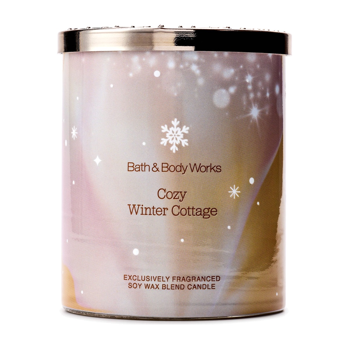 Bath & Body Works Cozy Winter Cottage Single Wick Candle, 8 oz / 227 g