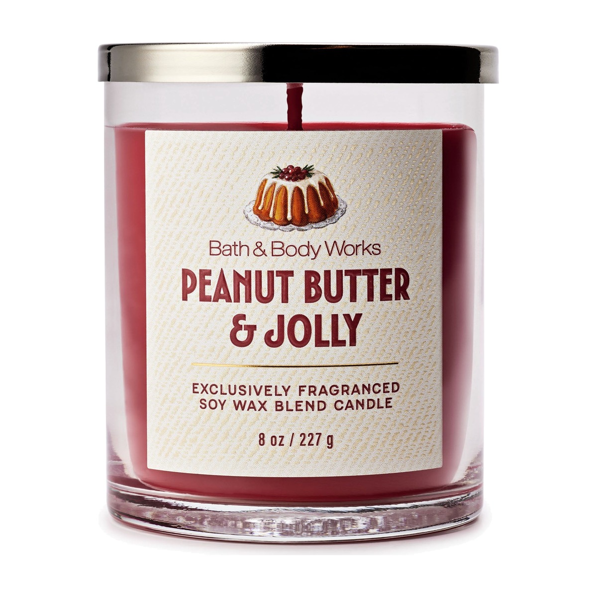 Bath & Body Works Peanut Butter & Jolly Single Wick Candle, 8 oz / 227 g