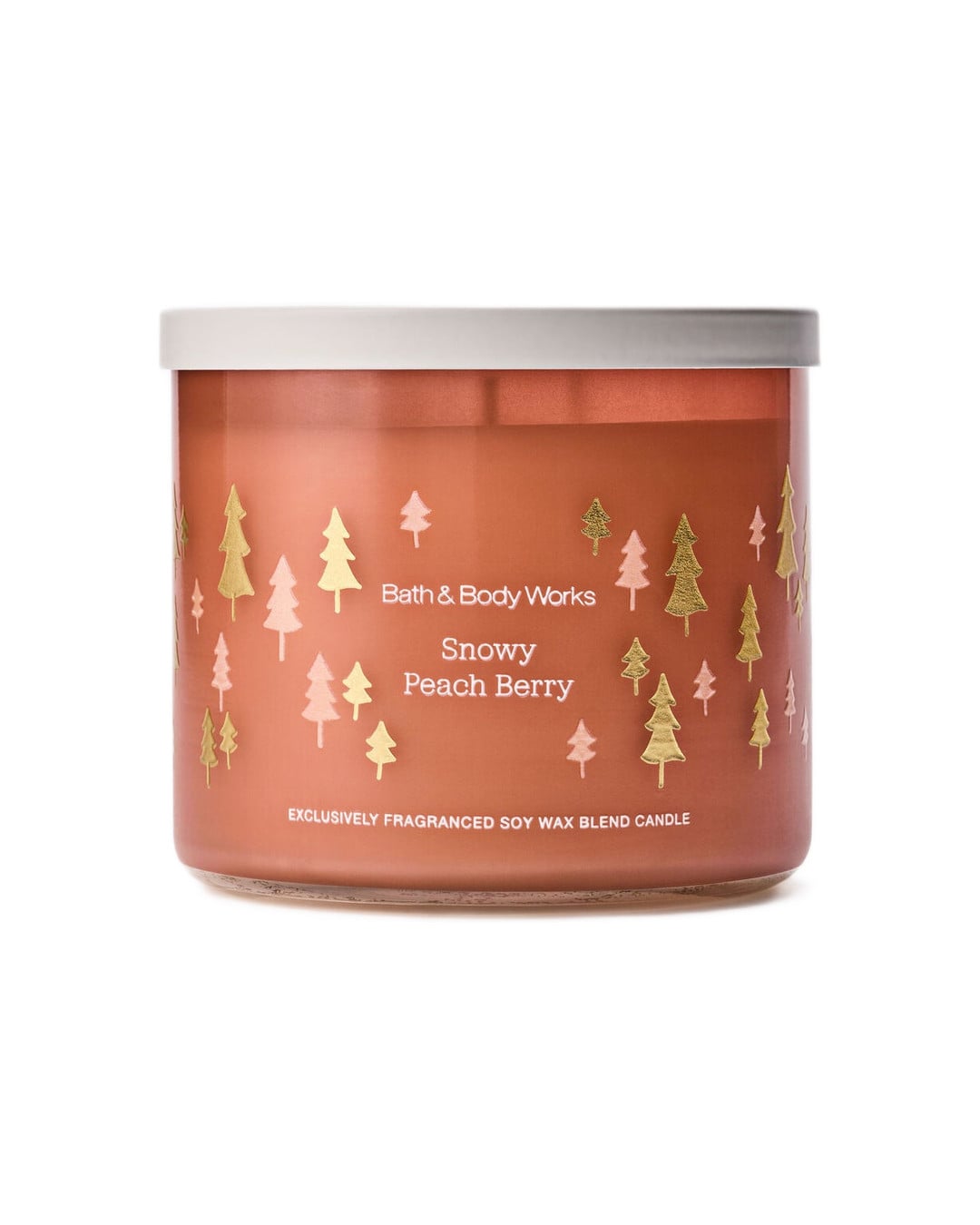Bath & Body Works Snowy Peach Berry 3-Wick Candle