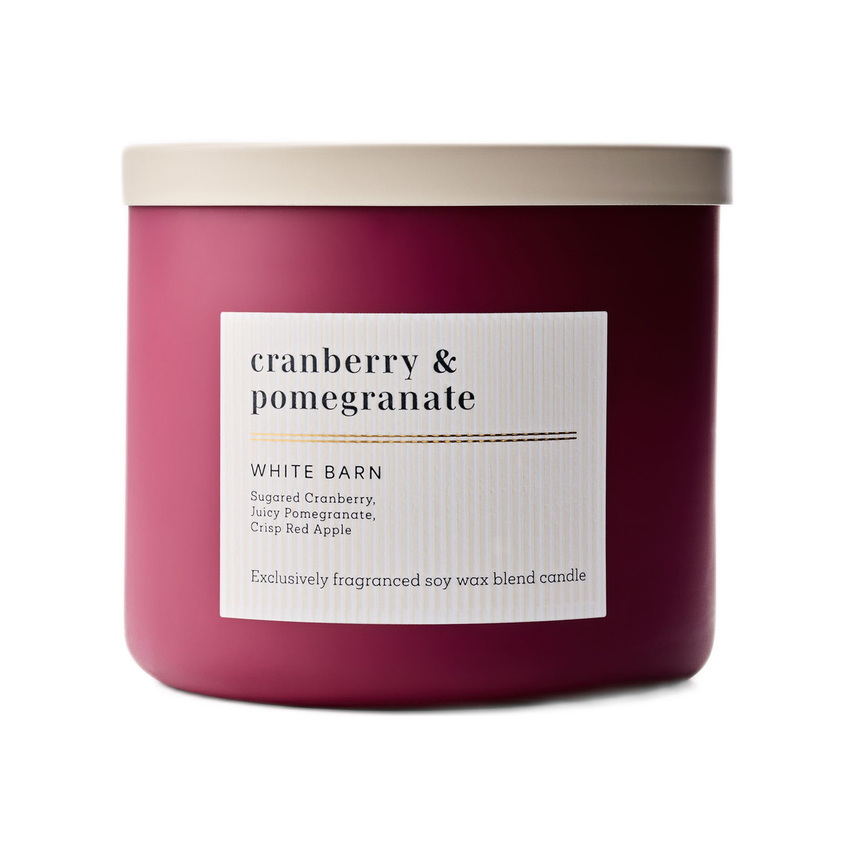 Bath & Body Works White Barn Cranberry & Pomegranate 3-Wick Candle