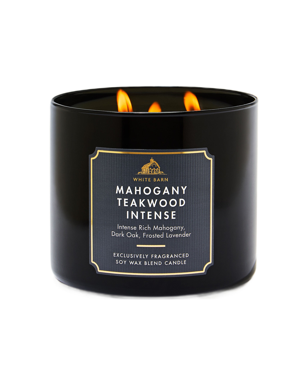 Bath & Body Works White Barn Mahogany Teakwood Intense 3-Wick Candle
