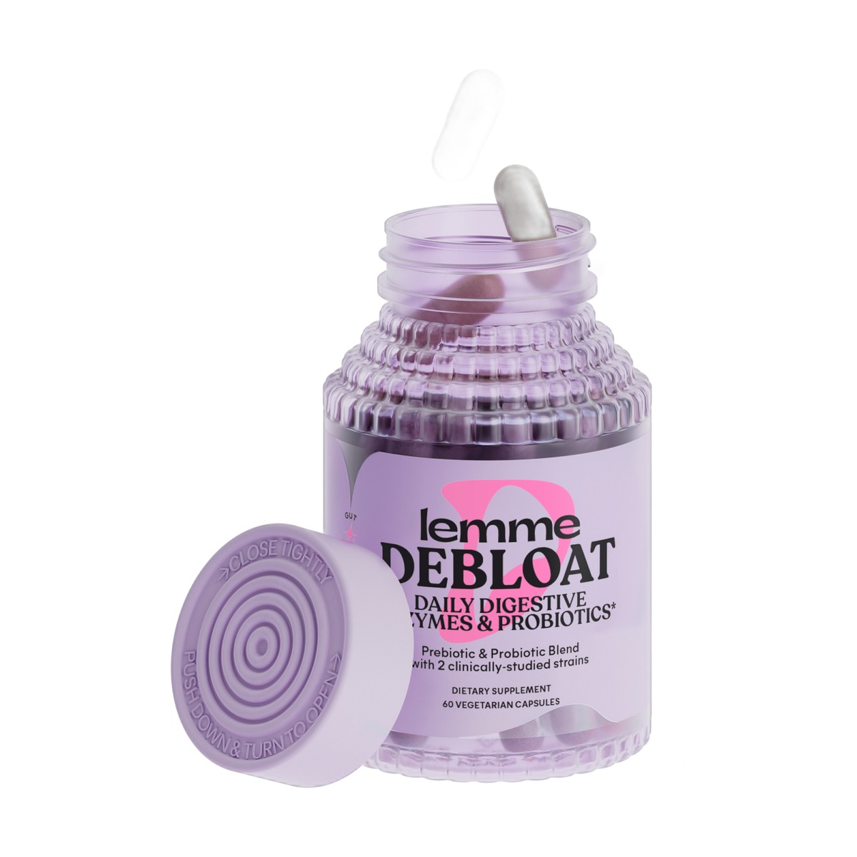 Lemme Debloat: Digestive Probiotic & Multi-Enzyme Capsules, 14 ct