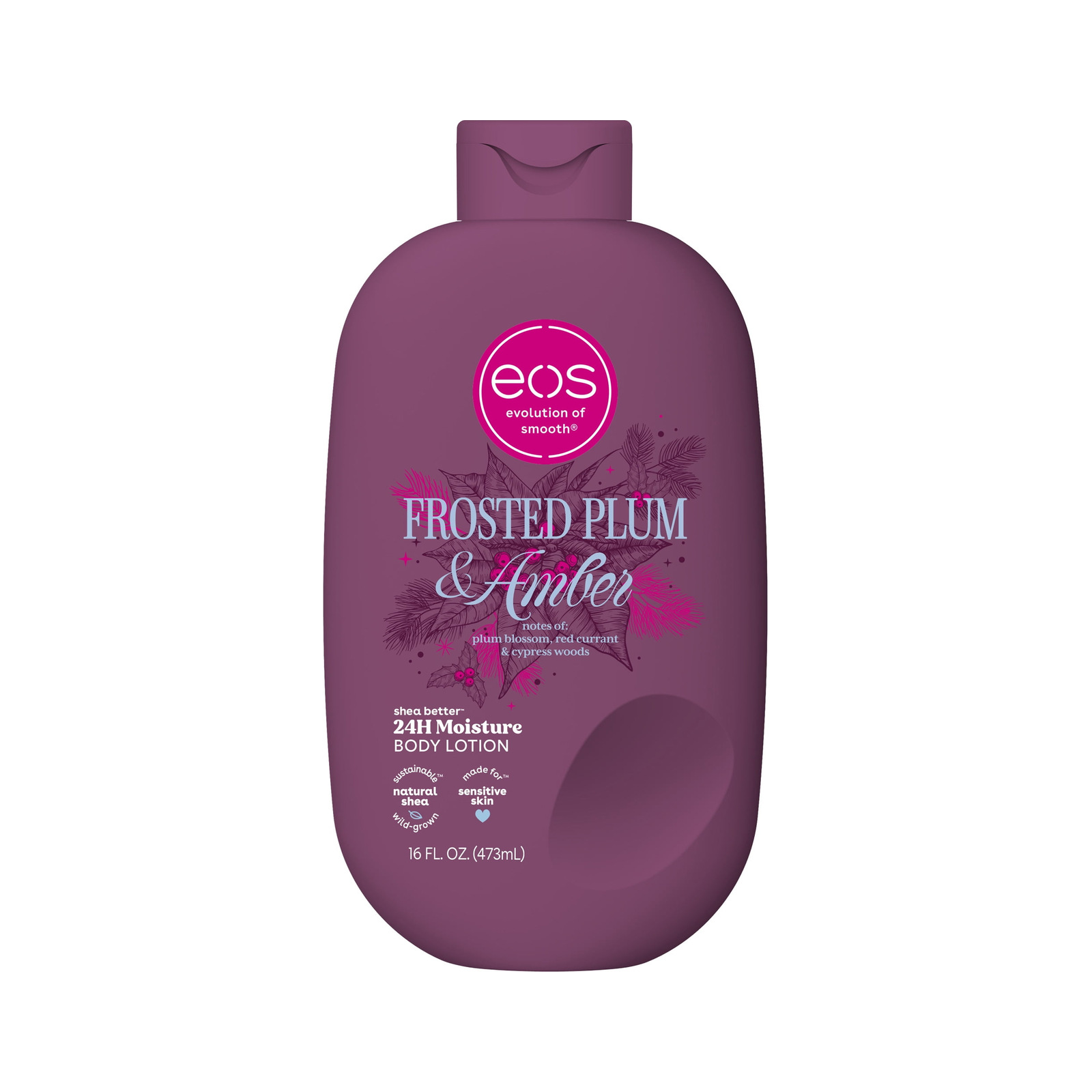 eos Shea Better 24H Moisture Body Lotion Frosted Plum & Amber 16 fl oz