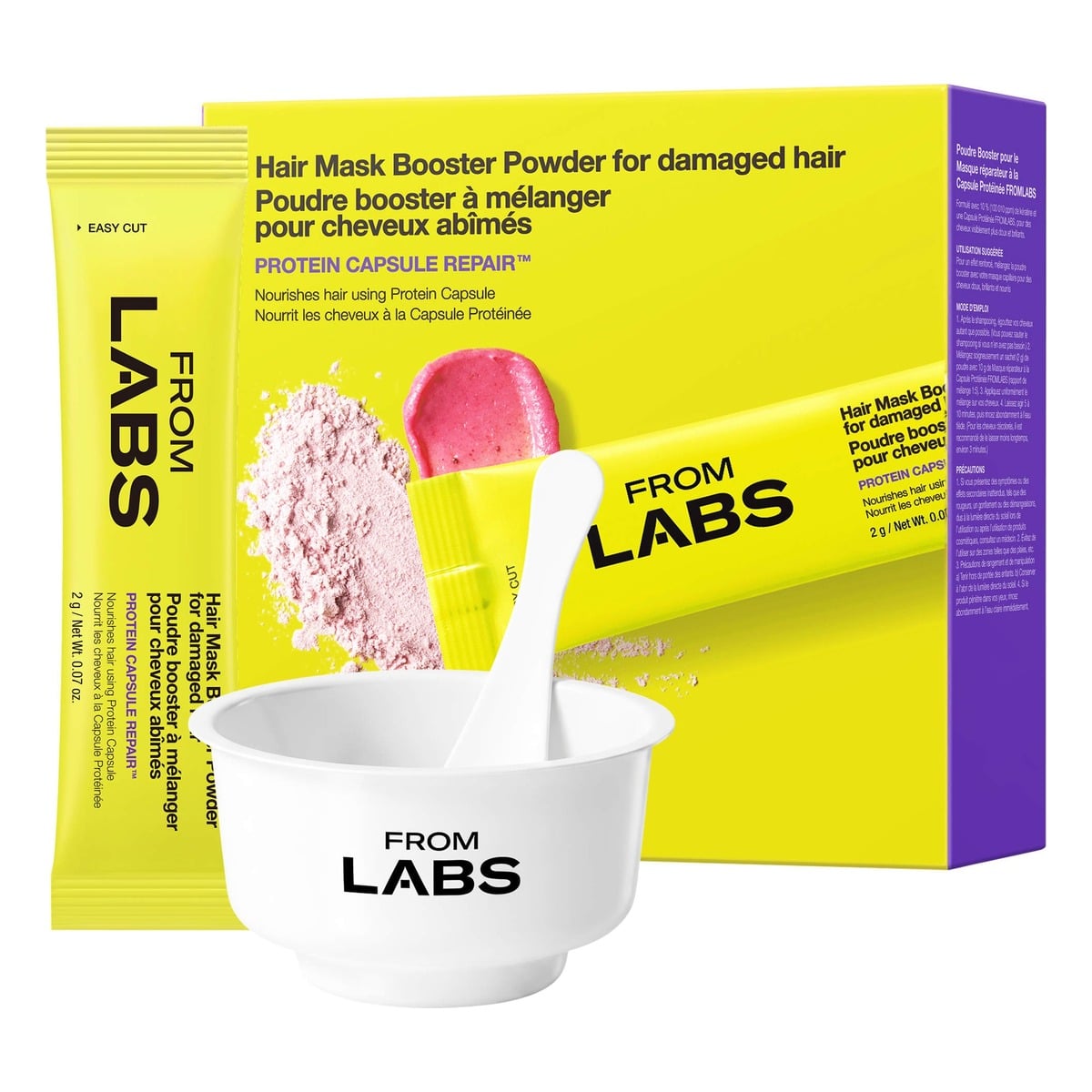 FROMLABS Protein Capsule Hair Mask Booster Powder for Intensive Keratin Care, 8 x 2g