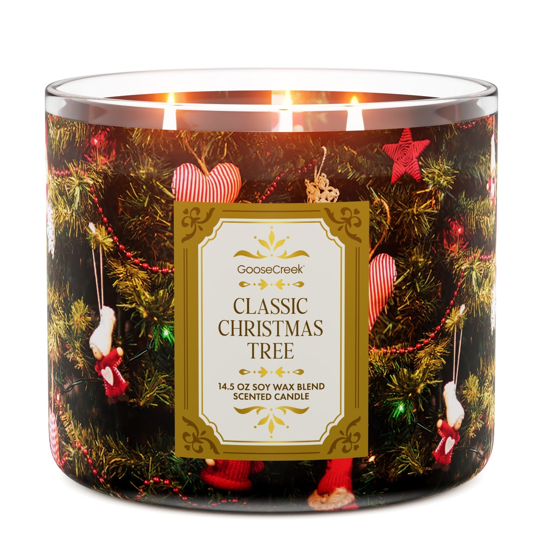 GooseCreek Classic Christmas Tree 3-Wick Candle, 14.5oz