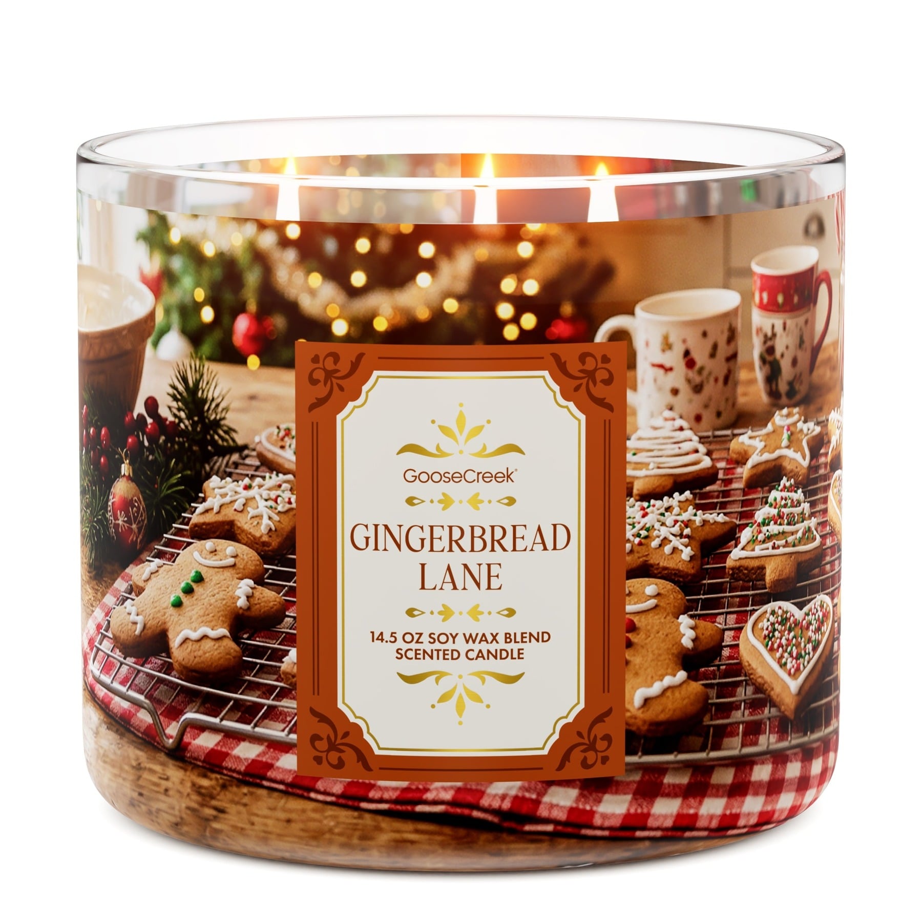 GooseCreek Gingerbread Lane 3-Wick Candle, 14.5oz