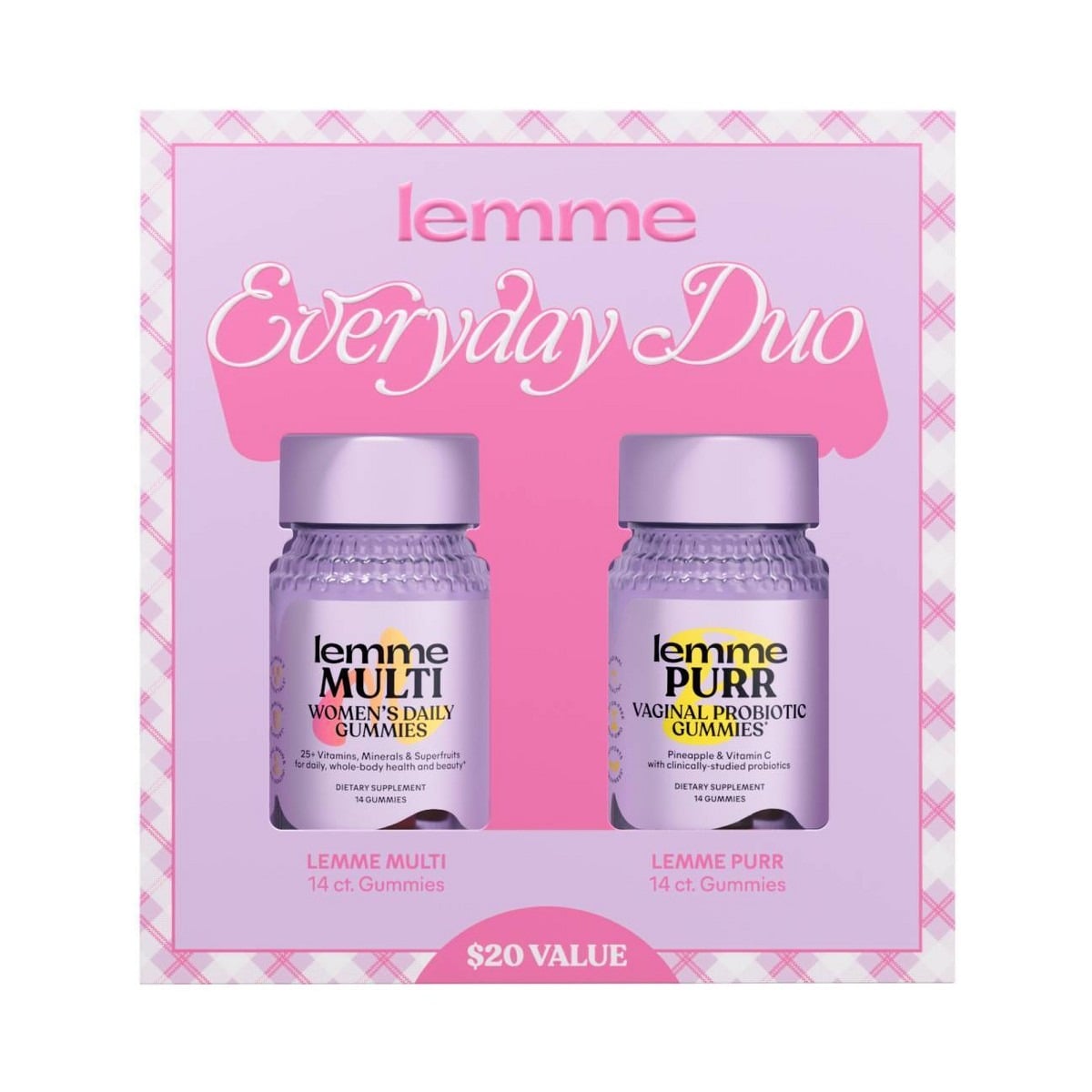 Lemme Everyday Duo: Multi + Purr Gummies, 2 x 14 ct