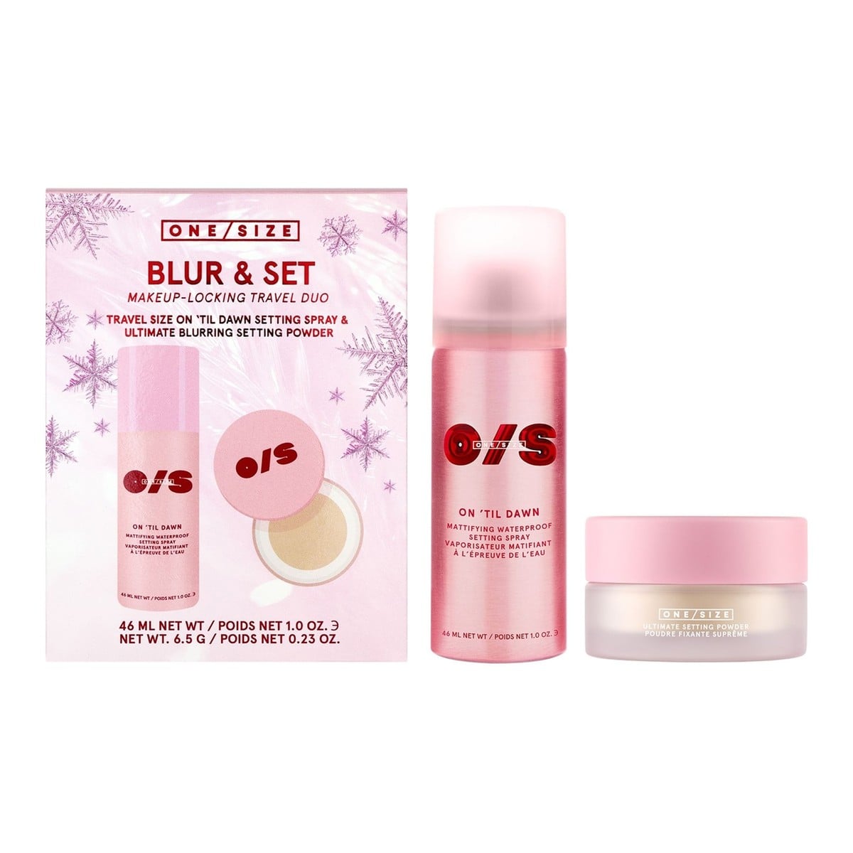 ONE/SIZE Blur & Set Makeup-Locking Travel Duo – Mini On 'Til Dawn Setting Spray and Mini Ultimate Blurring Setting Powder