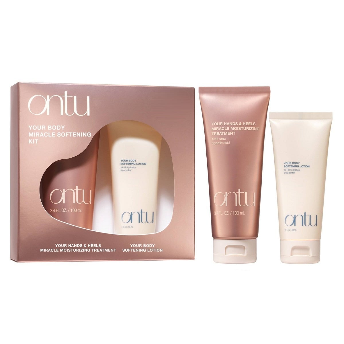 Ontu Your Body Miracle Softening Kit – Vanilla Musk Gift Set, 2 pc