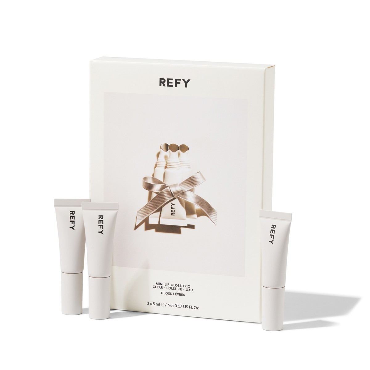 REFY Mini Lip Gloss Trio – Clear, Solstice & Gaia