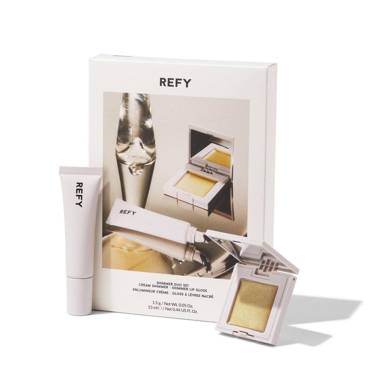 REFY Shimmer Duo Set – Gaia (Cream Shimmer & Shimmer Lip Gloss)