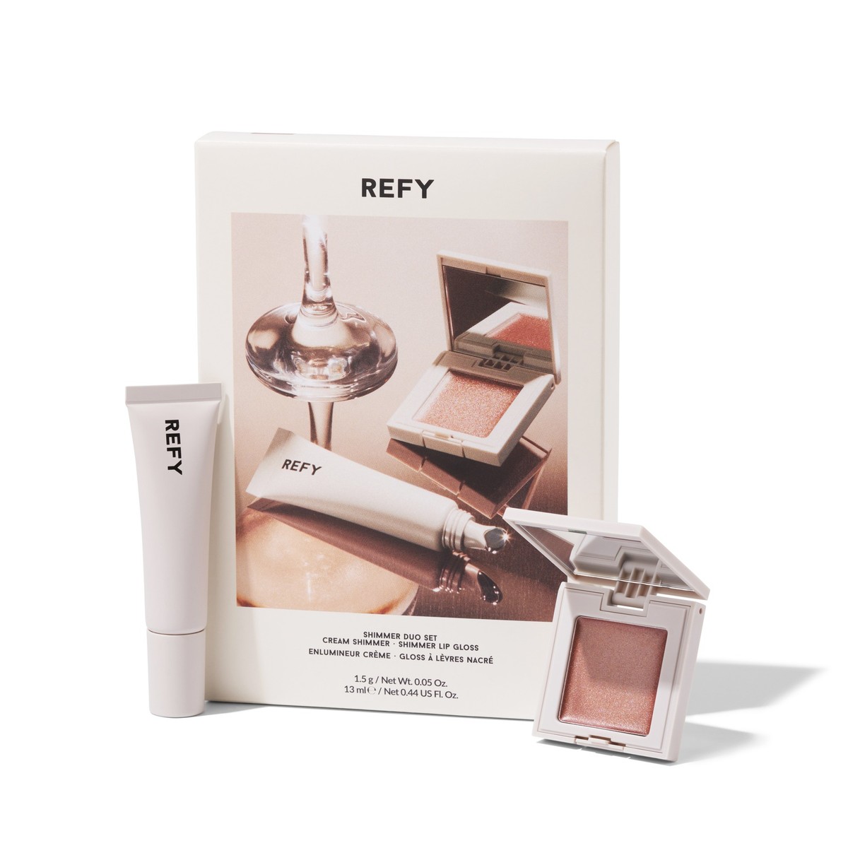 REFY Shimmer Duo Set – Solstice (Cream Shimmer & Shimmer Lip Gloss)