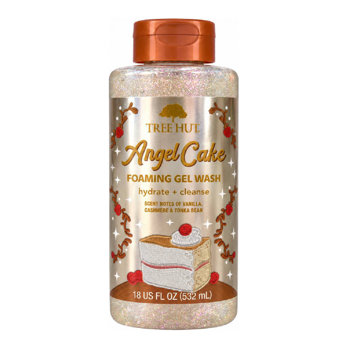 Tree Hut Foaming Gel Wash – Angel Cake, 18 fl oz